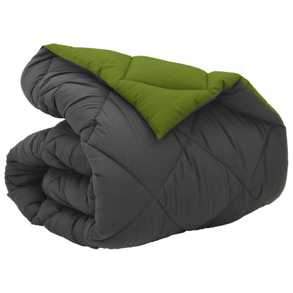 Duvet Invernale Verde e Antracite 220 x 155 cm Microfibra