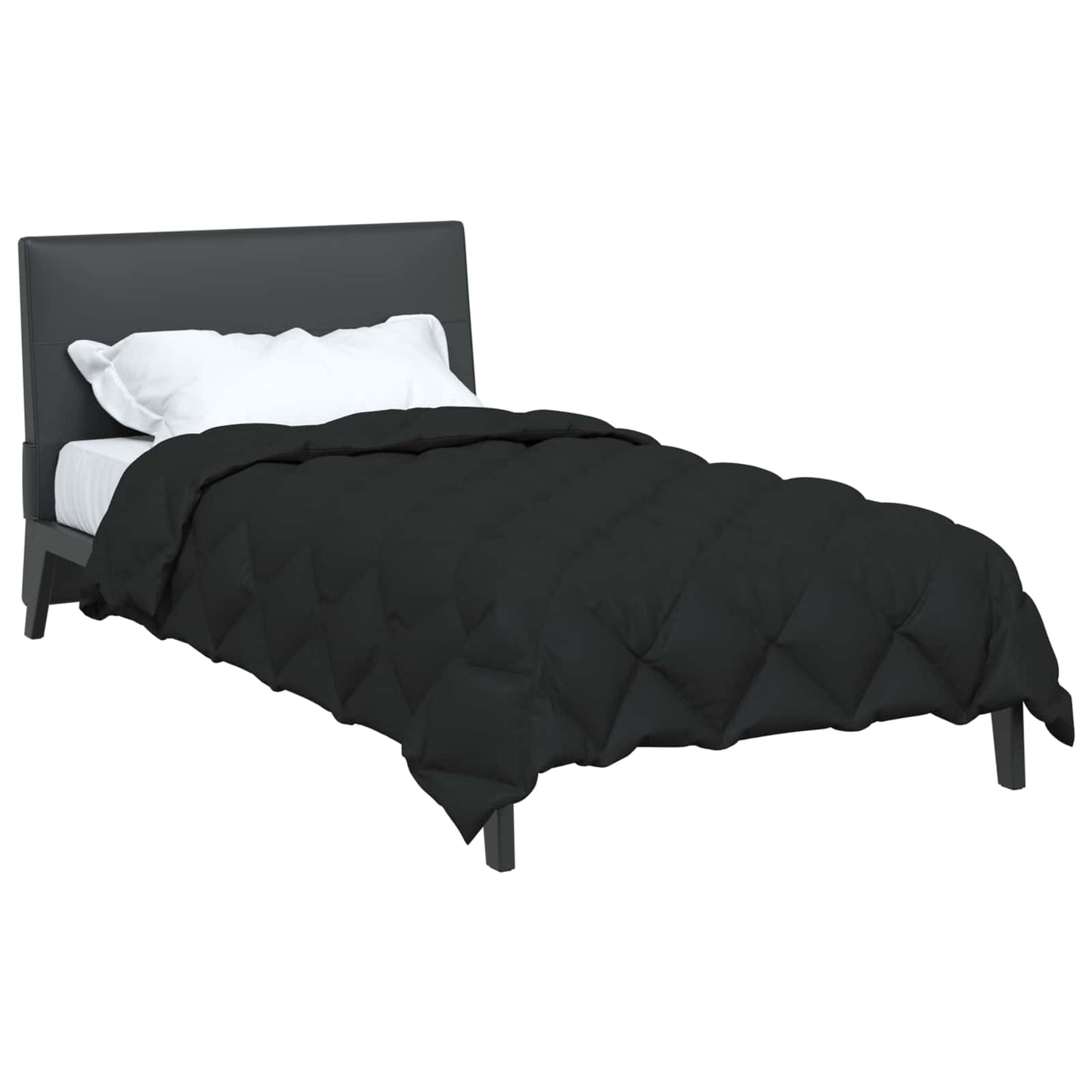 Duvet Invernale Nero 220 x 140 cm Microfibra