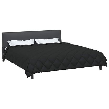 Duvet Invernale Nero 220 x 200 cm Microfibra