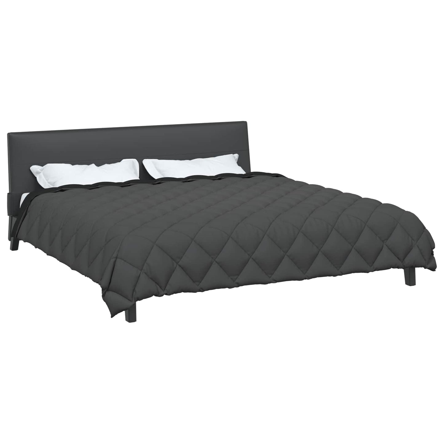 Duvet Invernale Nero e antracite 240 x 260 cm Microfibra