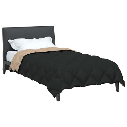 Duvet Invernale Nero e Talpa 200 x 140 cm Microfibra