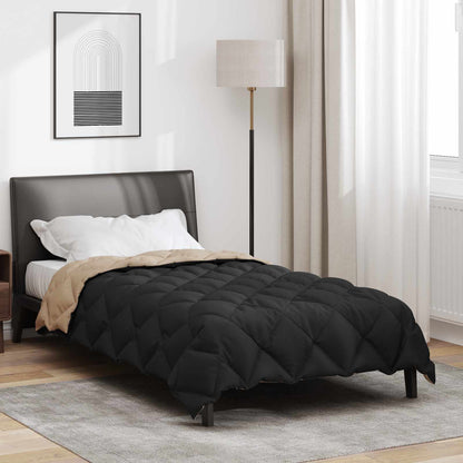 Duvet Invernale Nero e Talpa 220 x 135 cm Microfibra