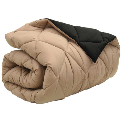 Duvet Invernale Nero e Talpa 220 x 135 cm Microfibra