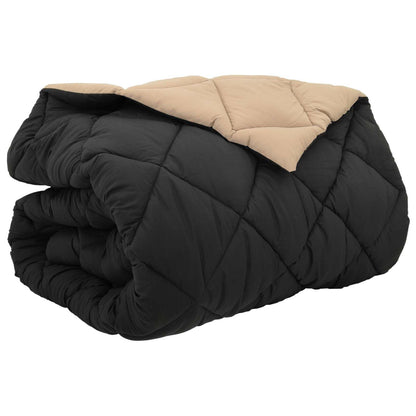 Duvet Invernale Nero e Talpa 220 x 200 cm Microfibra