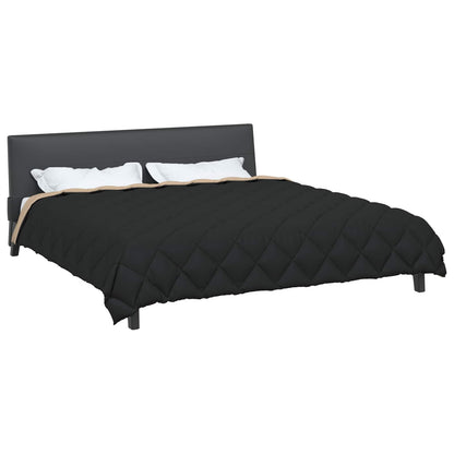 Duvet Invernale Nero e Talpa 220 x 200 cm Microfibra