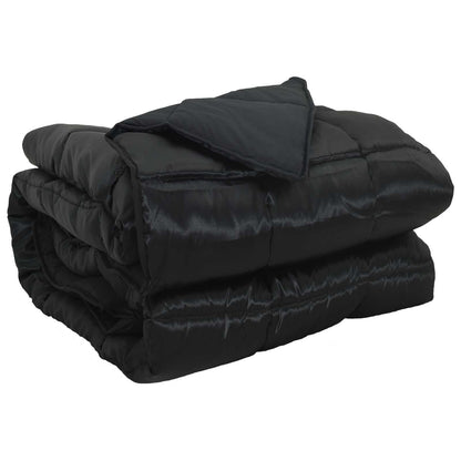 Piumone Completo Annuale Nero 240 x 260 cm Satin e Micropile