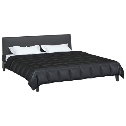 Piumone Completo Annuale Nero 240 x 260 cm Satin e Micropile