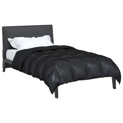 Duvet Invernale Nero 140 x 200 cm Satin e Micropile