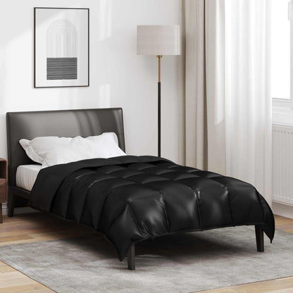 Duvet Invernale Nero 135 x 220 cm Satin e Micropile