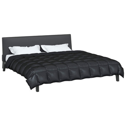Duvet Invernale Nero 200 x 220 cm Satin e Micropile