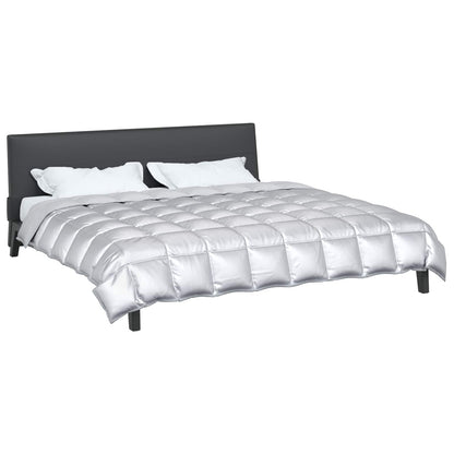 Duvet Invernale Argento 200 x 220 cm Satin e Micropile