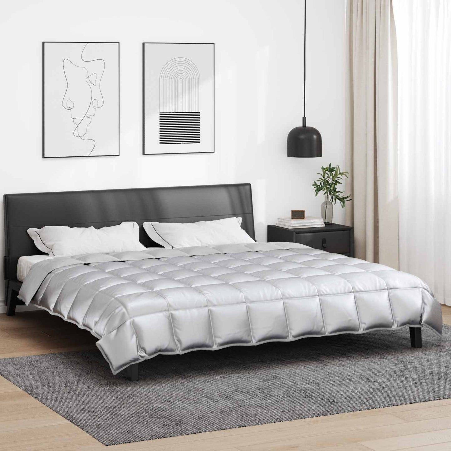 Duvet Invernale Argento 220 x 240 cm Satin e Micropile