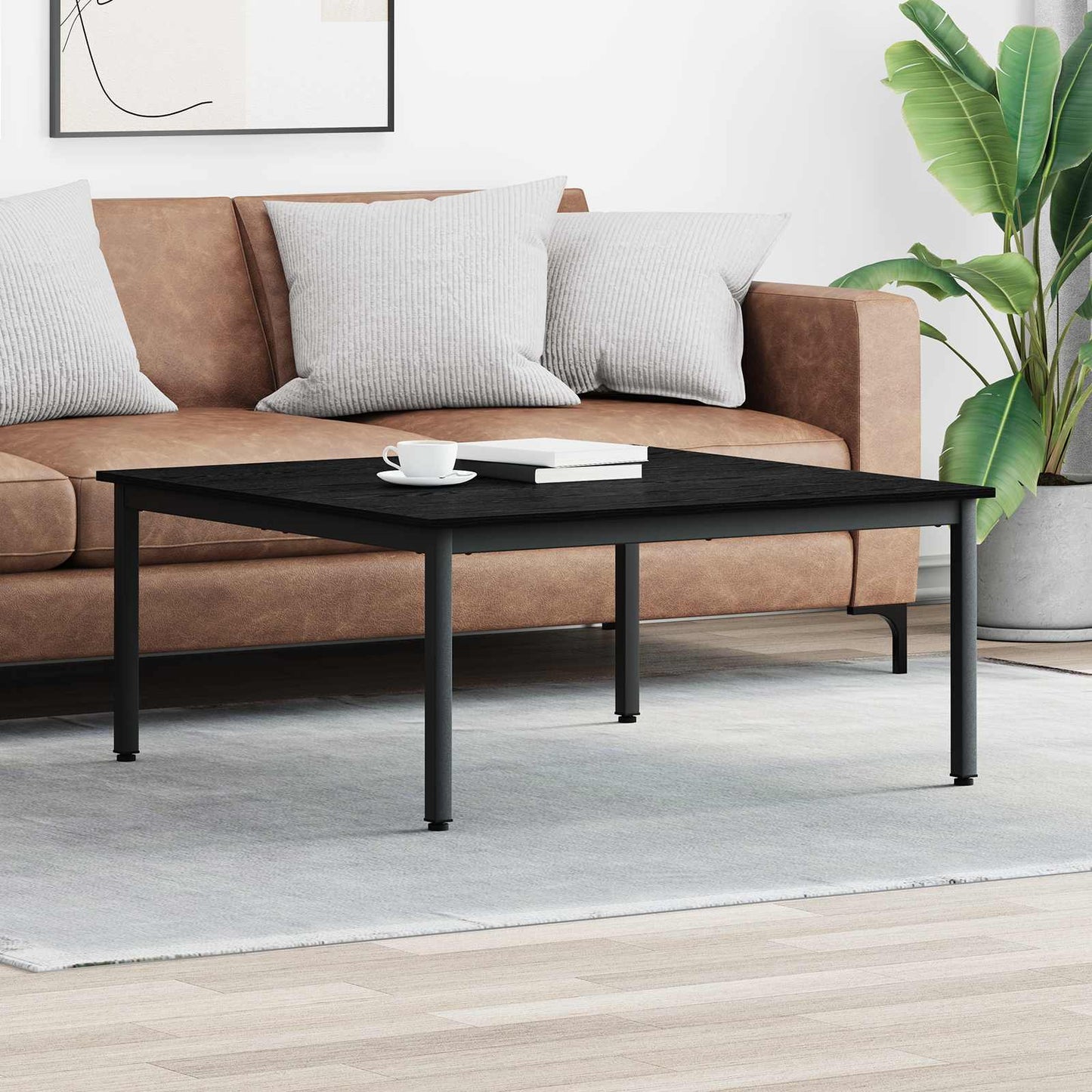 Tavolino da salotto Rovere Nero 100 x 100 x 45 cm