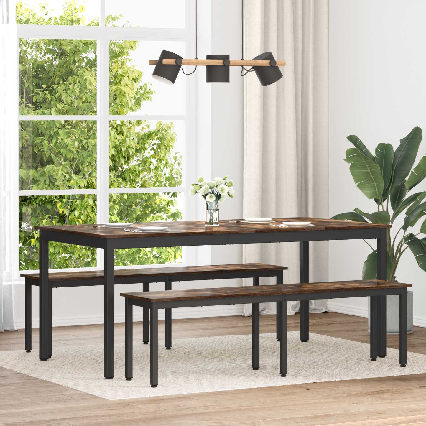 panchina Quercia Fumosa 160 x 35 x 45 cm Legno multistrato