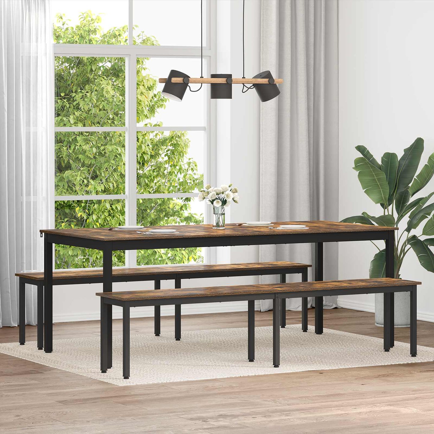 panchina Quercia Fumosa 200 x 35 x 45 cm Legno multistrato