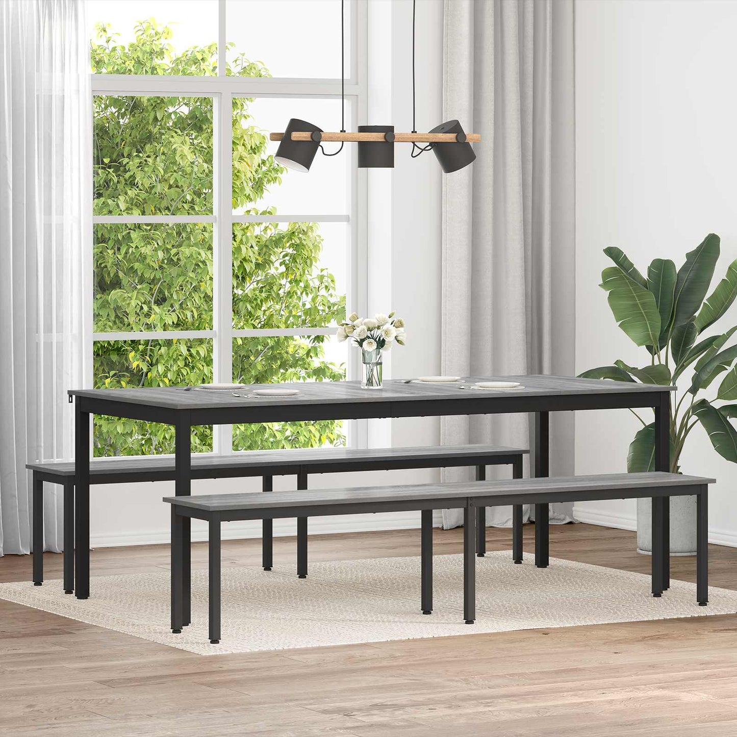 panchina Grigio Sonoma 200 x 35 x 45 cm Legno multistrato