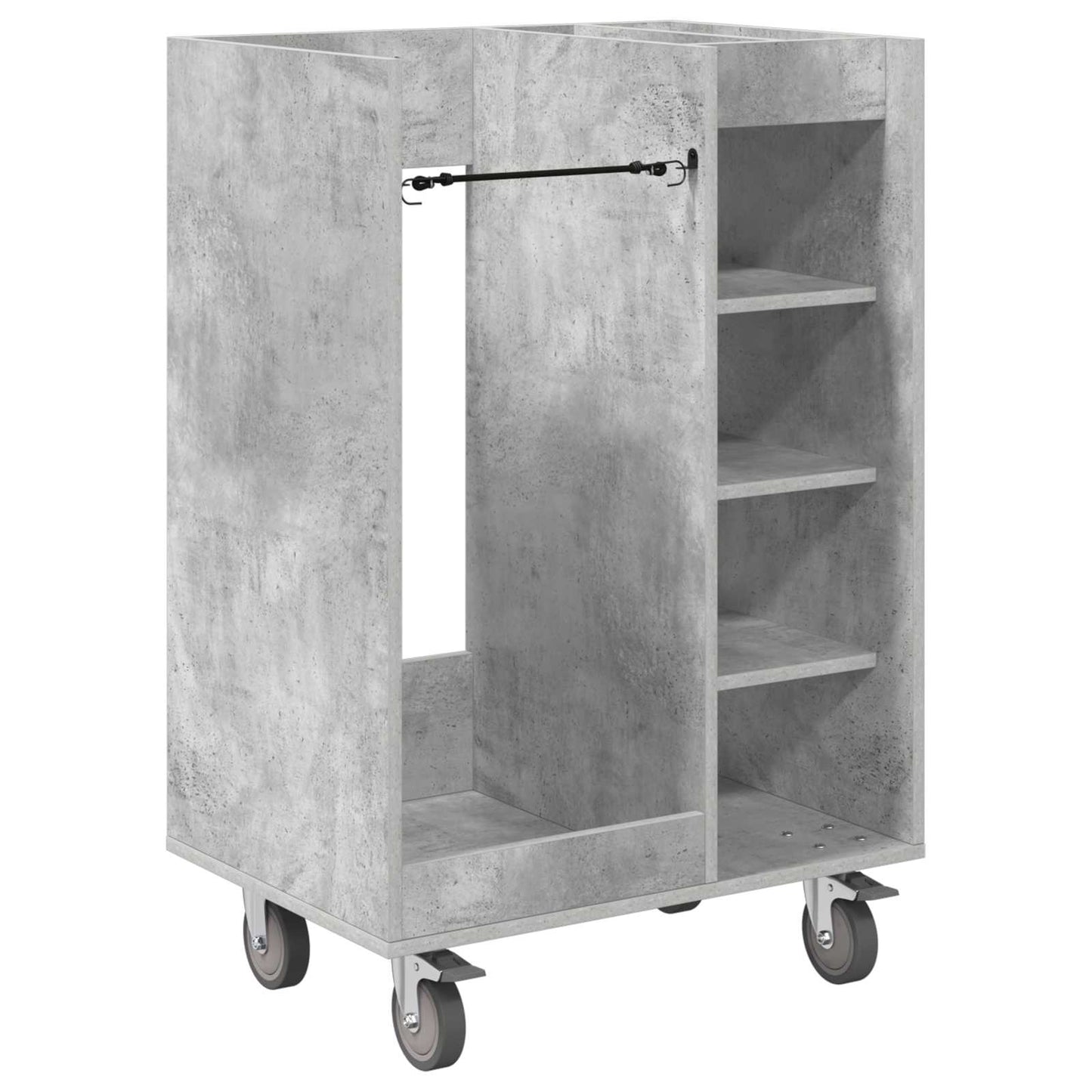 Armadio per Golf con ruota Grigio cemento 65 x 45 x 98 cm