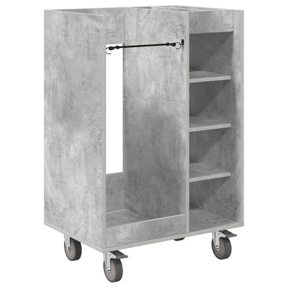 Armadio per Golf con ruota Grigio cemento 65 x 45 x 98 cm