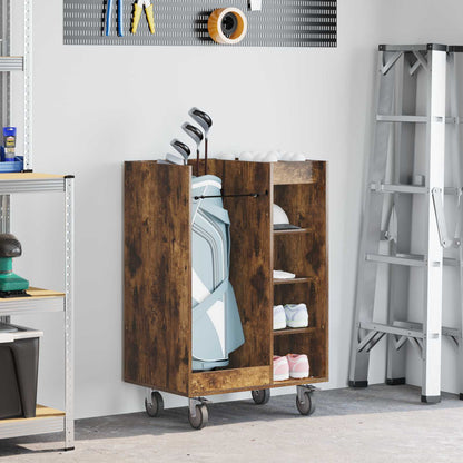 Armadio per Golf con ruota Rovere fumÃ© 65 x 45 x 98 cm