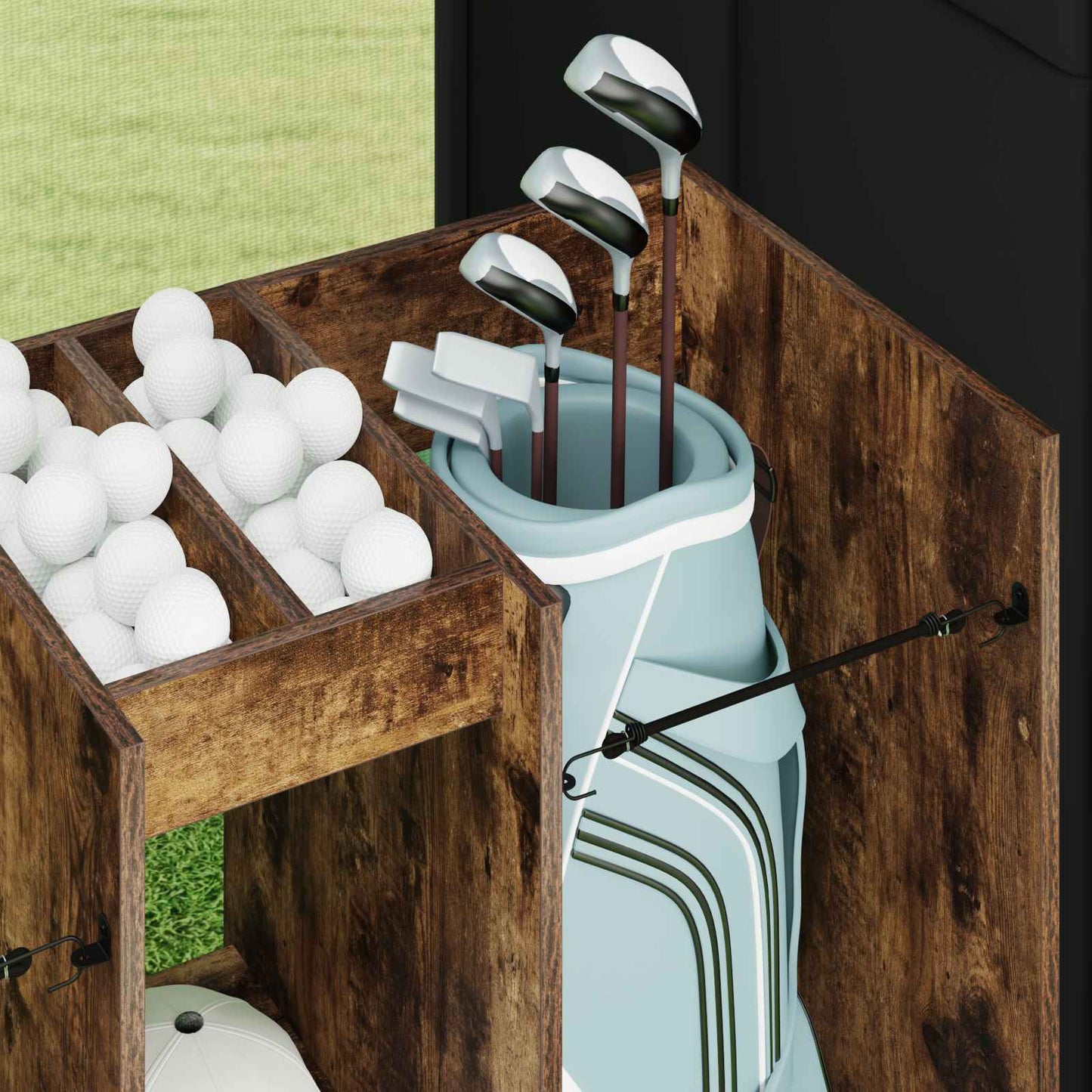 Armadio per Golf Tinta unita Rovere fumÃ© 102 x 45 x 85,5 cm