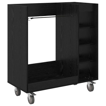 Armadio per Golf con ruota Rovere Nero 90 x 45 x 98 cm