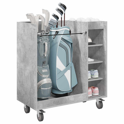 Armadio per Golf con ruota Grigio cemento 90 x 45 x 98 cm