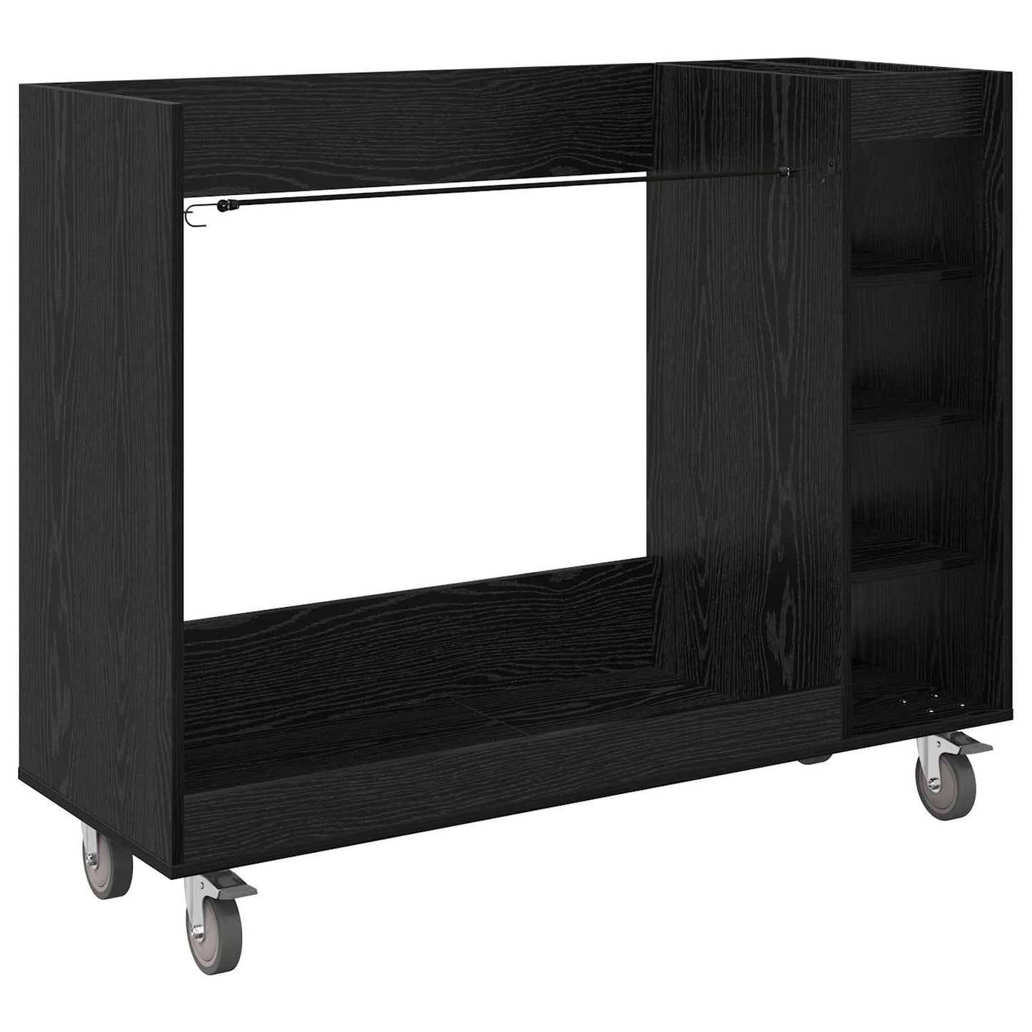 Armadio per Golf con ruota Rovere Nero 120 x 45 x 98 cm