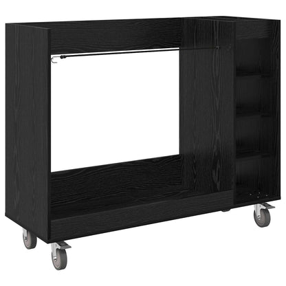 Armadio per Golf con ruota Rovere Nero 120 x 45 x 98 cm