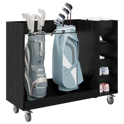 Armadio per Golf con ruota Rovere Nero 120 x 45 x 98 cm