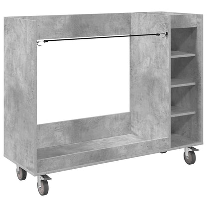 Armadio per Golf con ruota Grigio cemento 120 x 45 x 98 cm