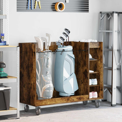 Armadio per Golf con ruota Rovere fumÃ© 120 x 45 x 98 cm