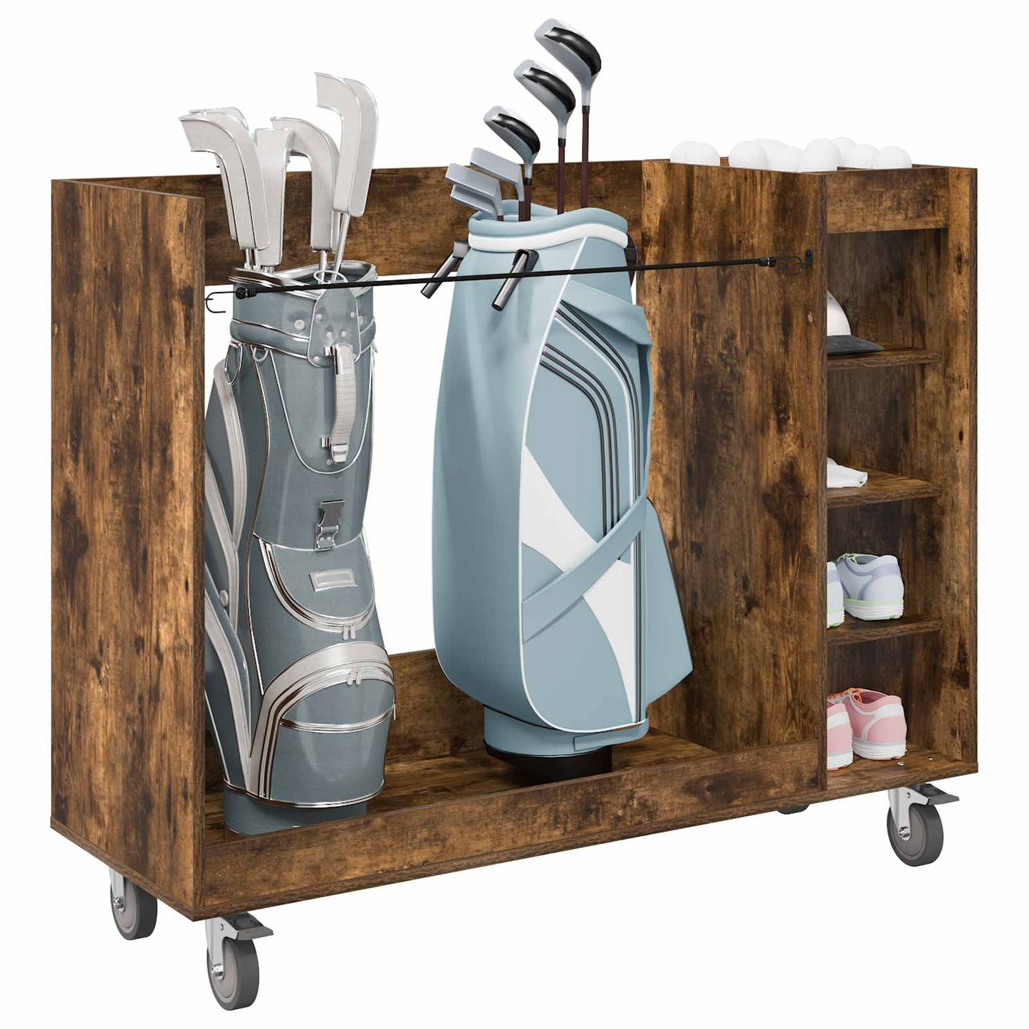 Armadio per Golf con ruota Rovere fumÃ© 120 x 45 x 98 cm