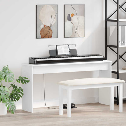 Supporto per Tastiera Bianco 130 x 32 x 64 cm Legno multistrato