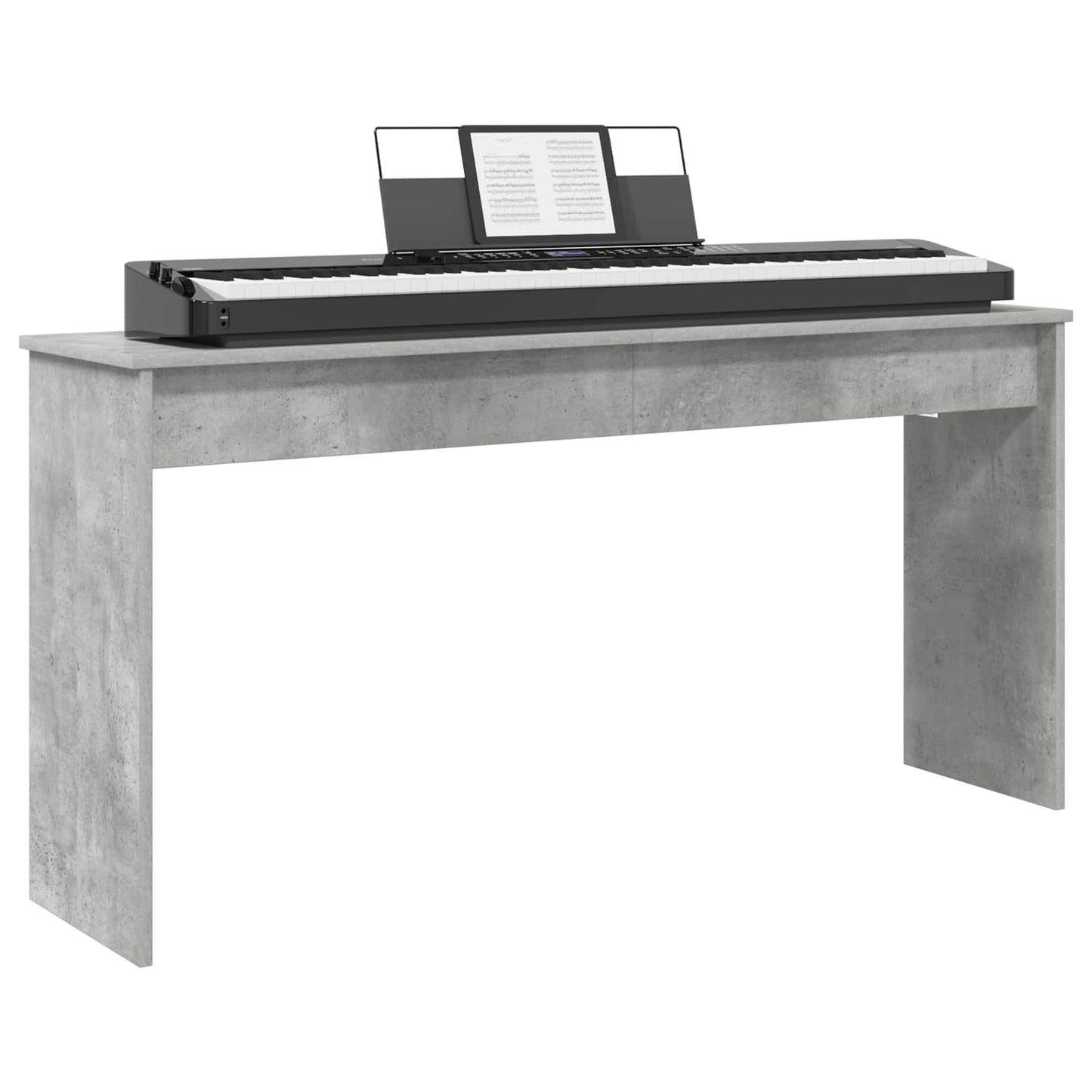 Supporto per Tastiera Grigio cemento 130 x 32 x 64 cm