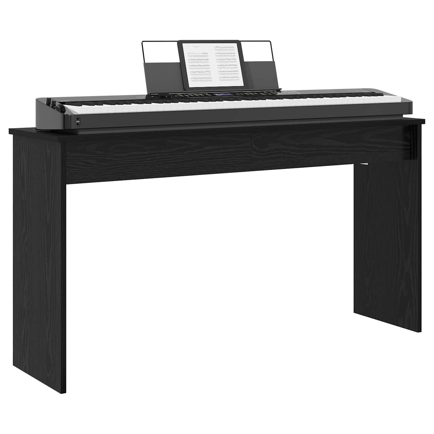 Supporto per Tastiera Rovere Nero 120 x 32 x 64 cm
