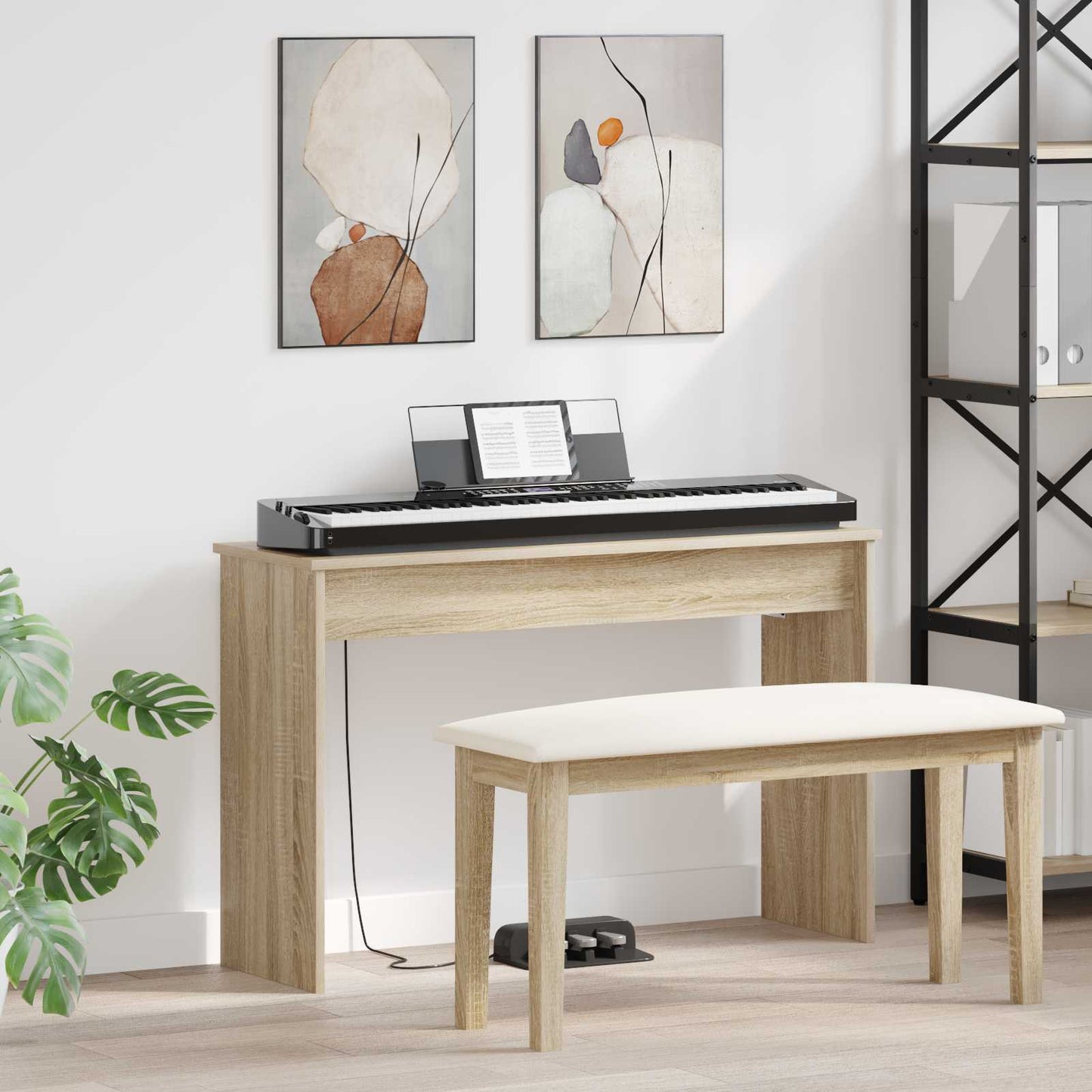 Supporto per Tastiera Rovere Sonoma 100 x 32 x 64 cm