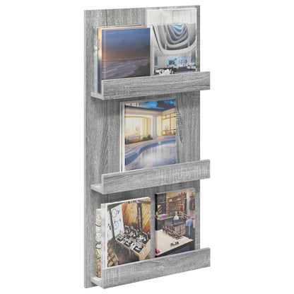 Scaffale per riviste Grigio Sonoma 51 x 11 x 102 cm