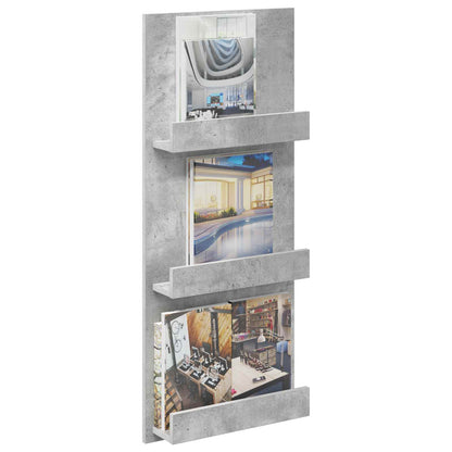 Scaffale per riviste Grigio cemento 43 x 11 x 102 cm