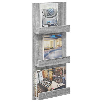 Scaffale per riviste Grigio Sonoma 43 x 11 x 102 cm