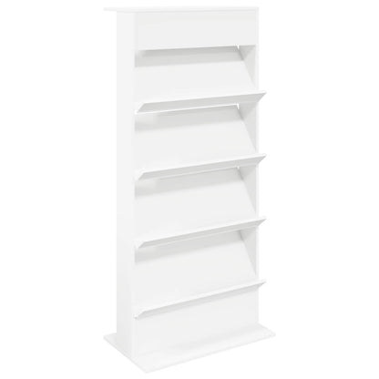 Scaffale per riviste Bianco 70 x 41 x 156 cm Legno multistrato