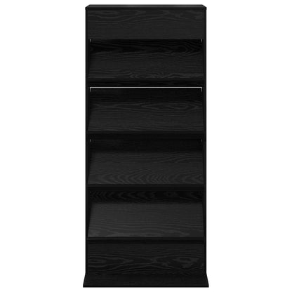 Scaffale per riviste Rovere Nero 70 x 41 x 156 cm