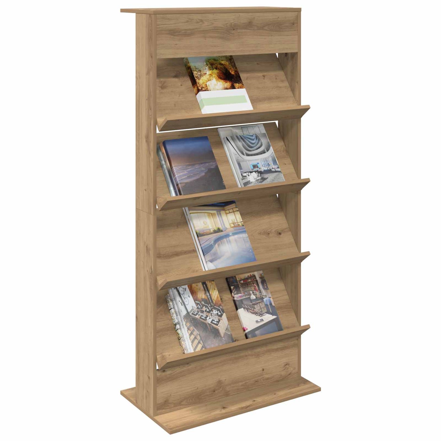 Scaffale per riviste Rovere artigianale 70 x 41 x 156 cm