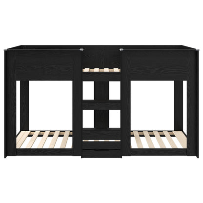 Letto a Castello per Bambini Rovere Nero 75 x 190 cm