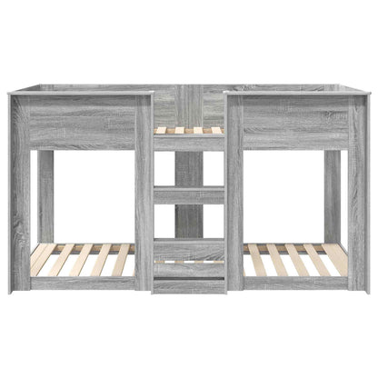 Letto a Castello per Bambini Grigio Sonoma 75 x 190 cm