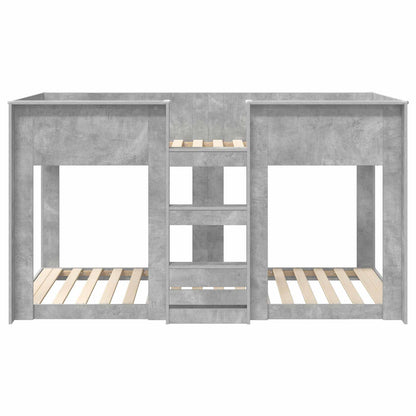 Letto a Castello per Bambini Grigio cemento 90 x 190 cm