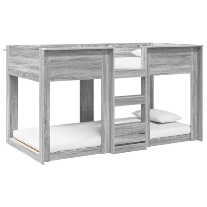 Letto a Castello per Bambini Grigio Sonoma 80 x 200 cm