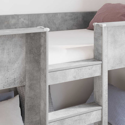 Letto a Castello per Bambini Grigio cemento 90 x 200 cm