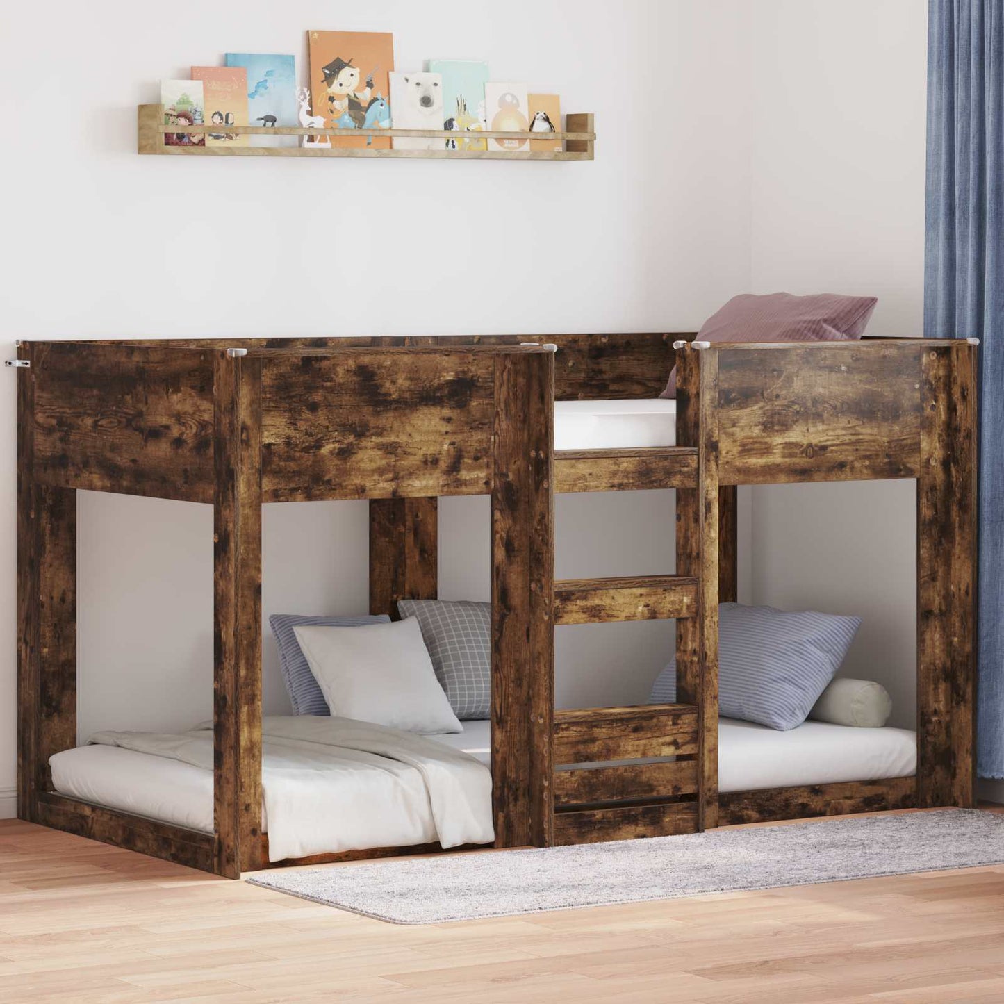 Letto a Castello per Bambini Rovere fumÃ© 90 x 200 cm