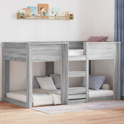 Letto a Castello per Bambini Grigio Sonoma 90 x 200 cm