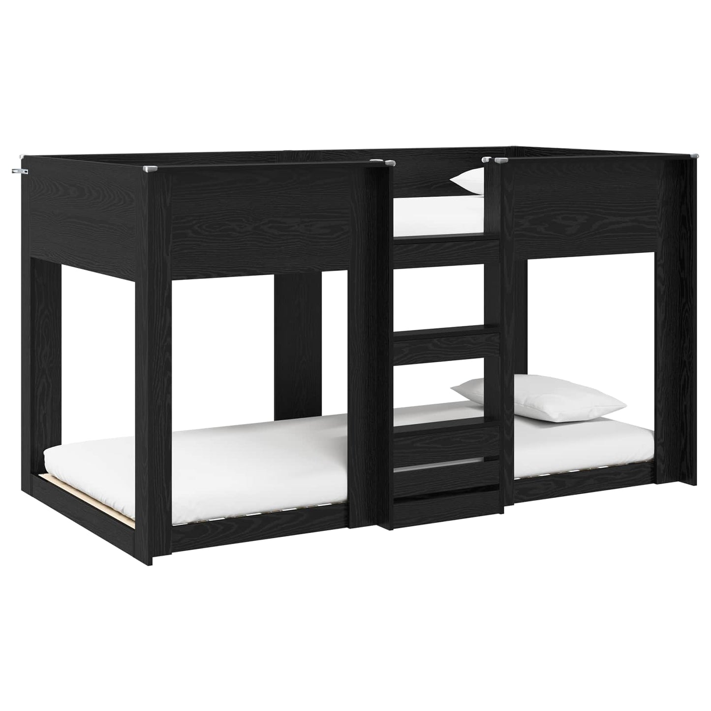 Letto a Castello per Bambini Rovere Nero 100 x 200 cm